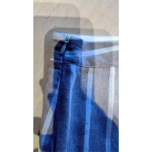 AFTER MARKET STRIPE LINEN BLEND RUFFLE TRIM SHORTS WOMENS SIZE M - Picture 8 of 10